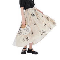 (New Chinese Oriental Dream) Ueki Childrens Clothing Girls Horse Face Skirt 2024 Summer Clothes New Childrens Pleated Skirt