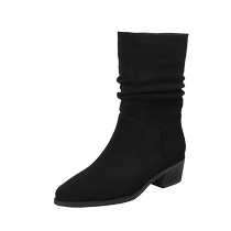 Daphne mid-calf boots pile boots 2024 new autumn and winter short boots womens boots womens velvet womens shoes winter boots