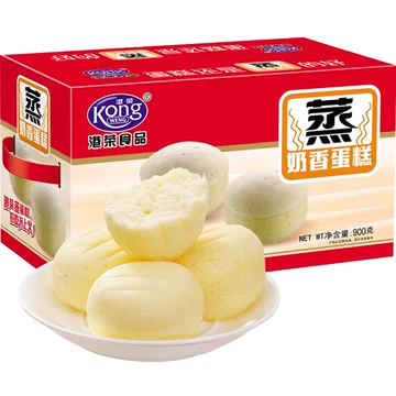 港荣蒸蛋糕奶香味900g礼盒