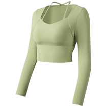 ()361 vêtements de yoga pour femmes T-shirts à manches longues haut de gamme hauts de sport de printemps et dautomne avec coussinets de poitrine vêtements de fitness pour femmes