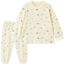 Yings childrens underwear set childrens pajamas boys and girls cotton home clothes baby warm autumn clothes autumn style