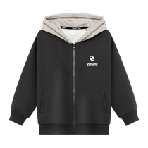 Zuoxi Childrens Clothing Boys Hooded Jacket Cardigan Sweater Autumn Clothing 2024 New Childrens Autumn Knitted Tops Autumn Style