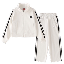 Kappa Kids Girls Suit 2024 Mid-sized Childrens Spring Clothes Childrens Jackets Casual Sweatpants Boys Two-piece Set