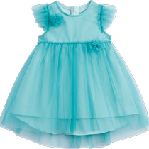 Mark Jenny Summer New Children Gown Girl Lace Sleeves Mesh Veil Dress Child Princess Dress