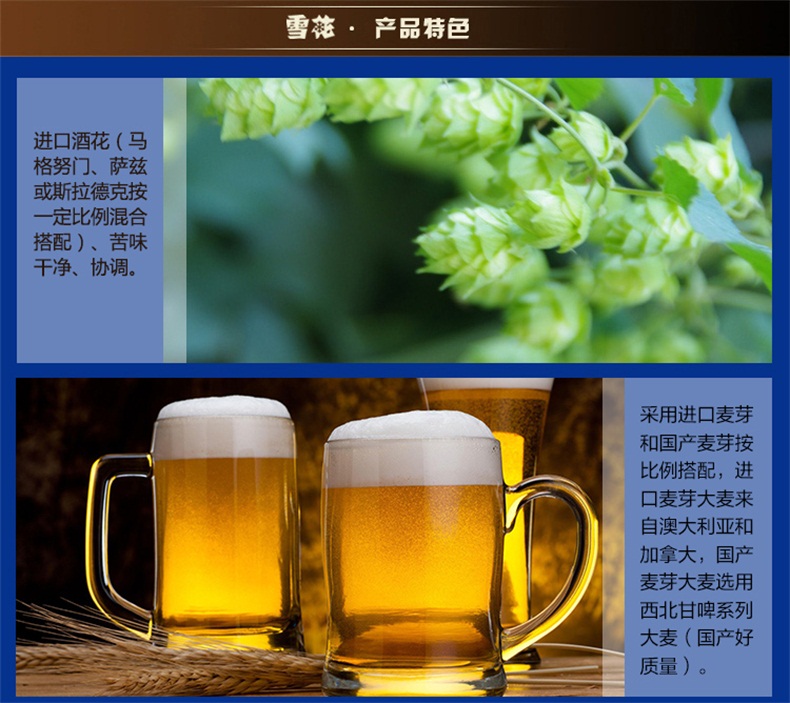天猫超市 雪花 勇闯天涯 冰爽啤酒 500ml*12听 图3