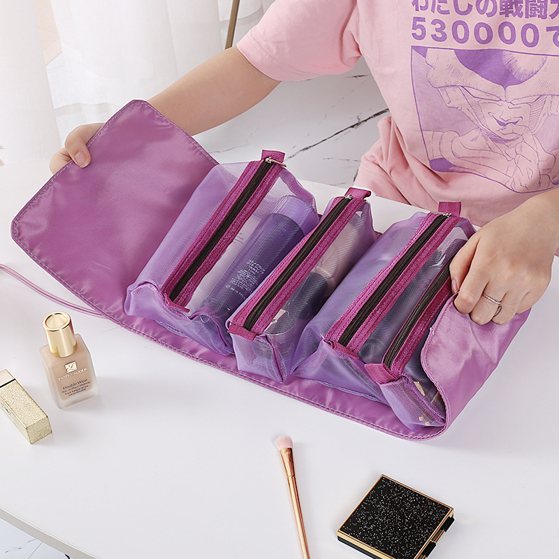 Makeup Bag Woman Portable Large Capacity Wash-Care Supplies Cashier Bag Folding Removable Travel Wash Toiletry Bag-Taobao
