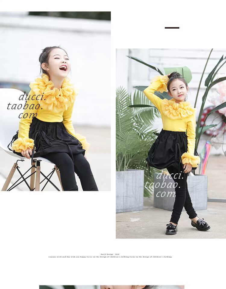 Bé gái mùa thu 2018 cotton mới áo thun dài tay trẻ em áo công chúa chạm đáy áo sơ mi nữ trung học lớn mùa thu bé gái áo thun dài tay bé trai