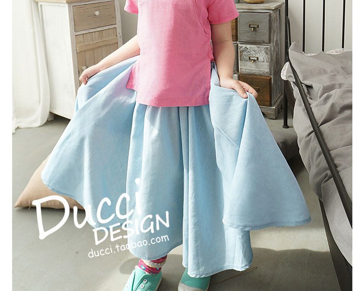 Jupe fillette en lin - Ref 2049766 Image 13