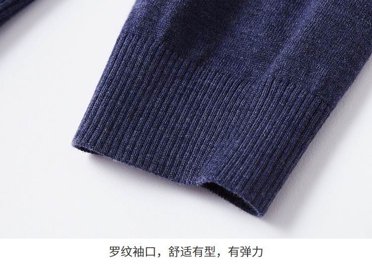 Momaike nam 2019 xuân mới cổ áo sơ mi giả hai áo len nam áo thun thẳng 2288 - Kéo qua shop đồ nam