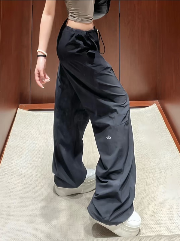 【Correct Version】Alo High-Weight Quick-Dry Long Pants with Drawstring Pockets, Cargo Wide-Leg Paratrooper Pants, Loose and Versatile for Women 【Correct Version】Alo High-Weight Quick-Dry Long Pants with Drawstring Pockets, Cargo Wide-Leg Paratrooper Pants, Loose and Versatile for Women