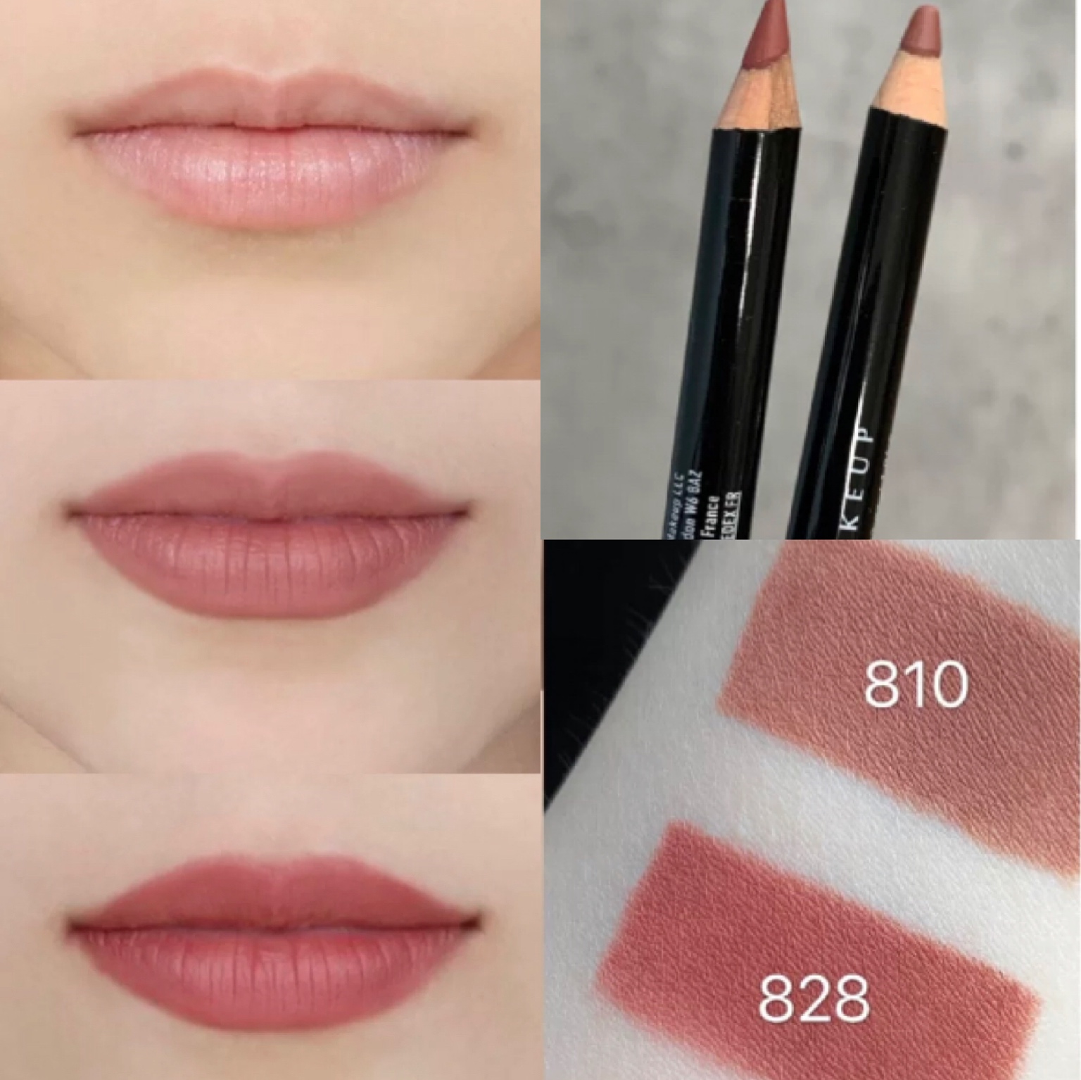现美国NYX Slim Lip Pencil 纤细唇线笔勾线唇膏笔810 828豆沙色-Taobao