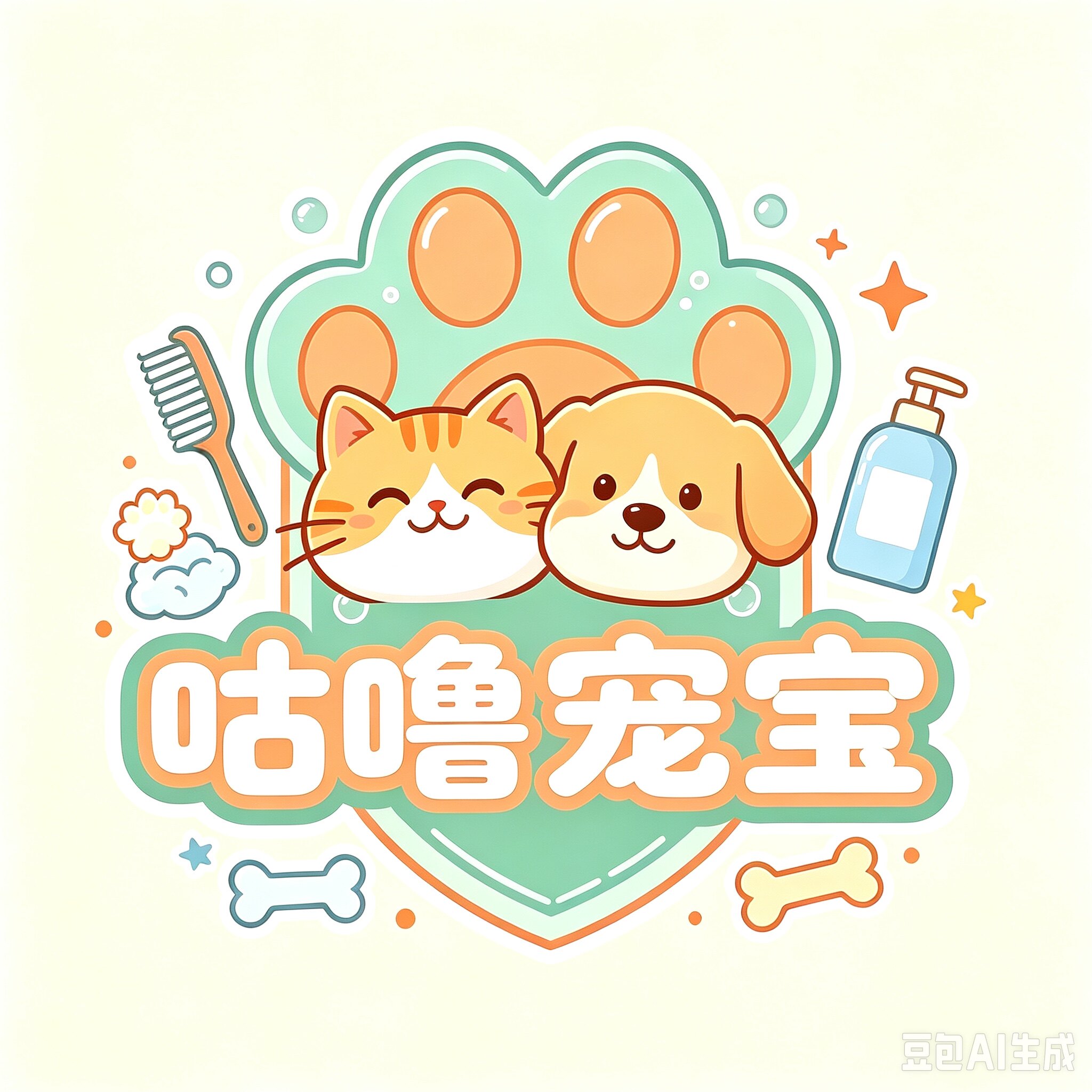 咕噜宠宝 宠物专业洗护用品的LOGO