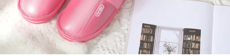 Kéo lại dép ấm đôi chống trượt túi đôi với giày cotton mùa đông dày da không thấm nước dép bông nam giày trong nhà dép lưới