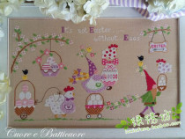 Cross-stitch hand embroidery kit French DMC embroidery happy Easter hen