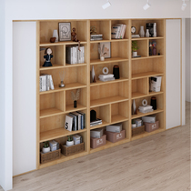Brief Modern Full Solid Wood Bookshelf Living Room Bedroom Bookcase Home Display Cabinet Floor Multilayer Storage Racks 1315
