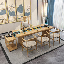 New Chinese Solid Wood Tea Table And Chairs Combine Home Utiliti Tea Desk Brief Tea Table Zen office Bubble Tea Table 1010