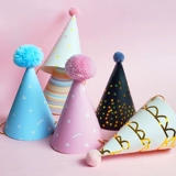 Пять детей на день рождения капля корейская детская розовая голубая карта для волос.