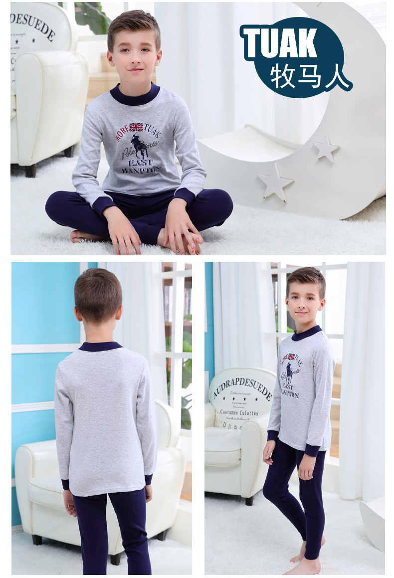 Bộ đồ lót mùa xuân và mùa thu cho trẻ em ở Nam Cực quan lot tre em