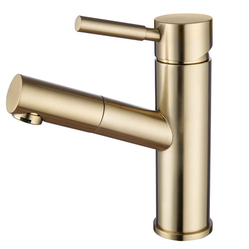 Brass pulled black pelvis faucet stand off the basin gold white bathroom single hole cold and hot water ceramic comfortable