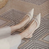 【Италия】 Рене Ванвилла Элегантная и красивая пятка 5 см. Половые сандалии в середине камеры для женщин