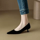 Классическая обувь с заостренным носом на высоком каблуке, Италия, 5см, из натуральной кожи