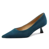 Классическая обувь с заостренным носом на высоком каблуке, Италия, 5см, из натуральной кожи