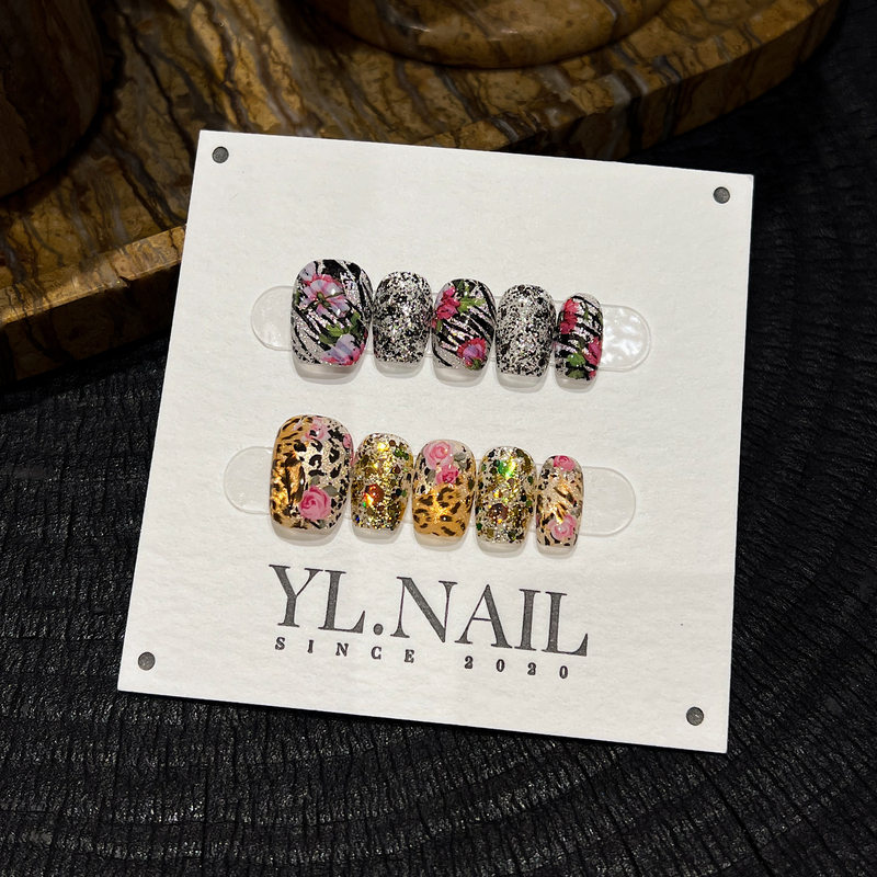 【Yl.Nail Shibuya Hot Girl】Handmade Nail Tips ins Unique Millennial Ab Zebra Leopard Print Japanese Style Wearable Nails 【Yl.Nail Shibuya Hot Girl】Handmade Nail Tips ins Unique Millennial Ab Zebra Leopard Print Japanese Style Wearable Nails