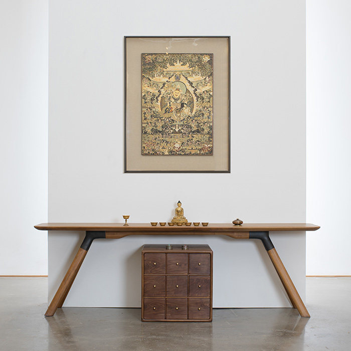 Non-phase large table, Buddhist hall altar, porch, aisle, narrow table, new Chinese style solid wood, modern and simple, Suyuan furniture