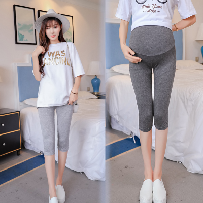Large size PREGNANT WOMAN INNER HITCH PANTS SEVEN SUB PANTS SUMMER DRESS SLIM FIT MODALE GATS UP 200 CATTY MM EASY TO WEAR OUTSIDE
