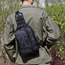 Multifunctional outsourcing men and women slung shoulder backpack camouflage tactical backpack riding travel sports Luya slingshot bag