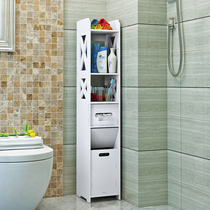 Bathroom side cabinet waterproof toilet side cabinet toilet narrow cabinet toilet storage rack floor storage locker