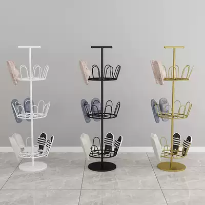 Floor-to-ceiling shoe rack outdoor balcony household simple slippers hanger shoe wrought iron window drying rack storage layer rack