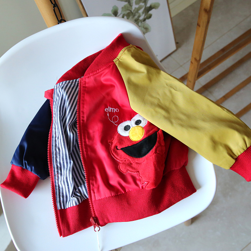 2020 bé mùa xuân và Sesame Street Hàn Quốc mùa thu Cardigan bé bóng chày ăn mặc trẻ em Jacket 457.