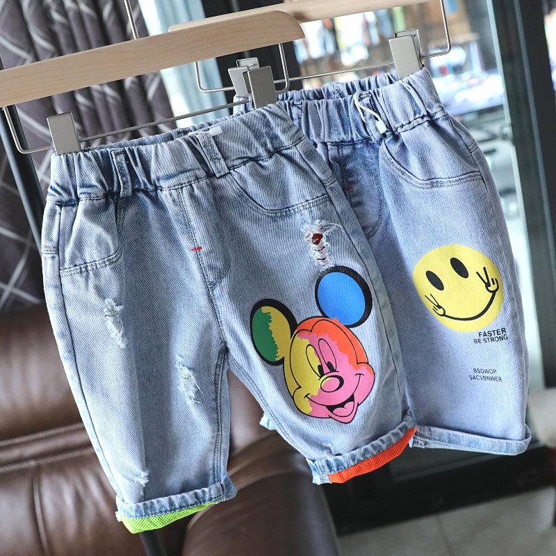 Clear Barn Money Baby Denim Seven Pants Children 50% Pants Boy 50% Pants Han Version Children Fit Pants Subs 1294