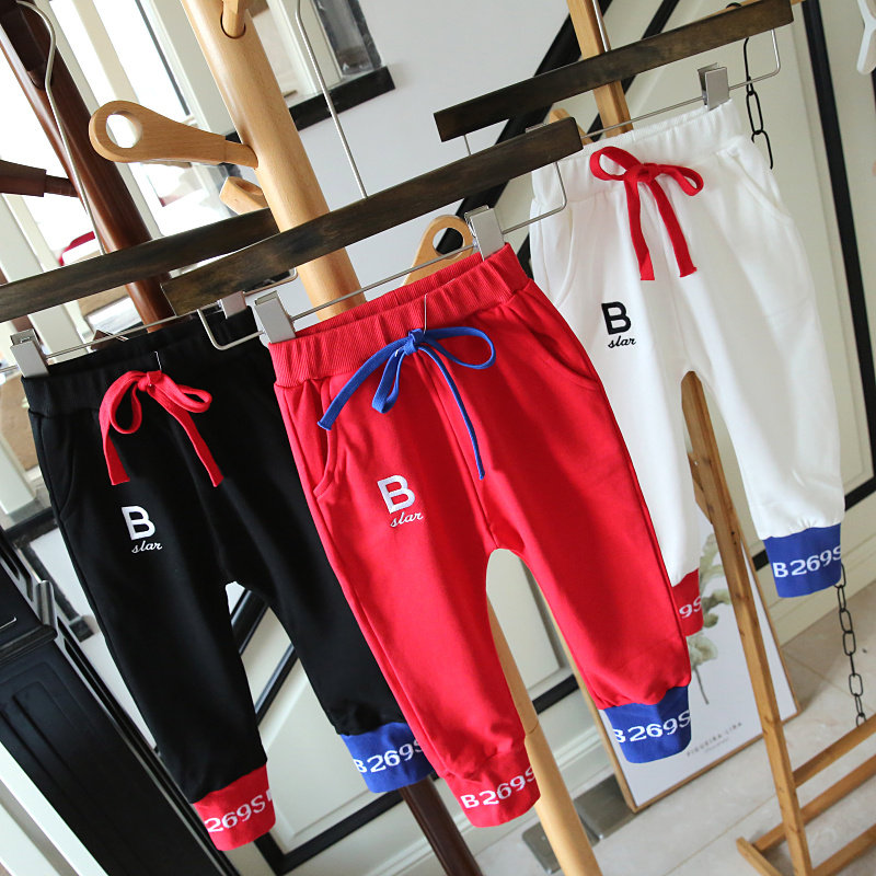 Clearance baby autumn new pants boys and girls stretch Korean casual sports pants 463