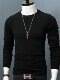 Autumn and winter sweaters for men, round neck, long sleeves, slim fit youth solid color pullover sweaters with thick base layers to keep warm