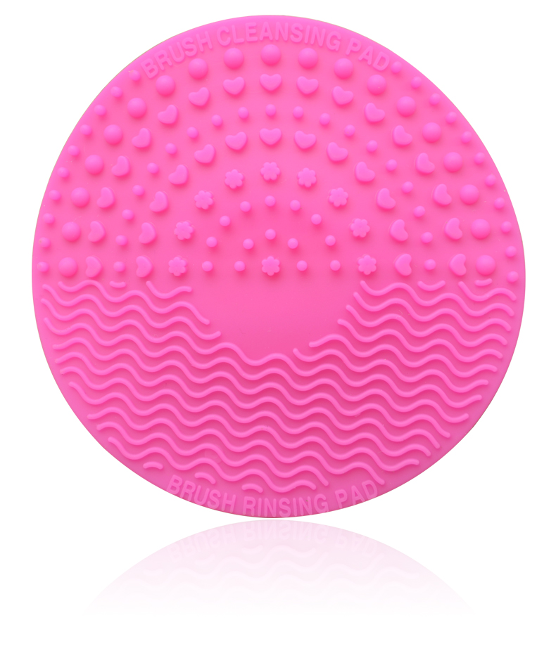 Làm sạch Bàn chải Trang điểm Tròn Bàn chải Trang điểm Rửa Pad Silicone Hút Cup Chà Mat Công cụ đặc biệt - Các công cụ làm đẹp khác lông mày cánh cung