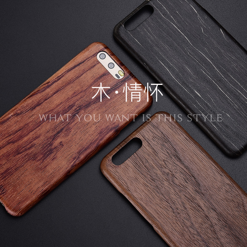 SHOWKOO Kevlar Natural Wood Ultra Slim Case Cover for Huawei P10 Plus & Huawei P10