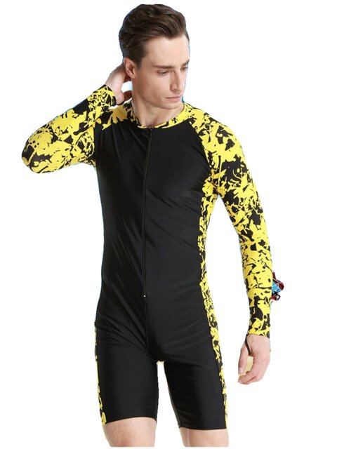 One-Piece Long-Sleeved Diving Suit, Full-Body Swimsuit, Jellyfish Suit, Men's and Women's Surfing Suit, Warm and Cold-Proof Swimsuit