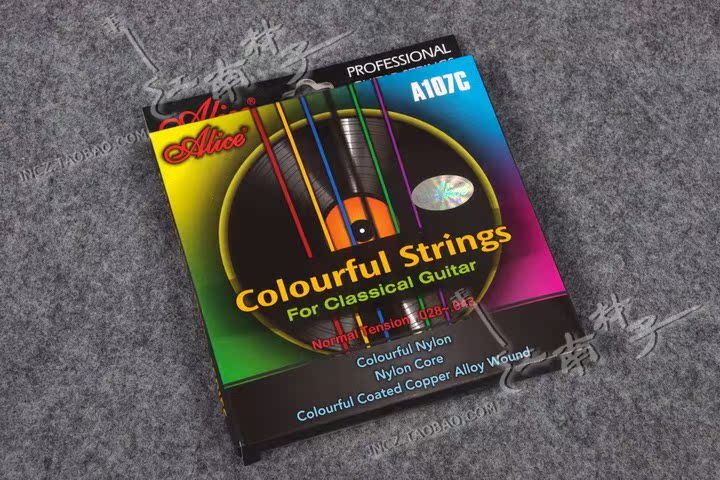 Nhạc cụ Chiwood Alice Alice A107C Màu Guitar cổ điển Chuỗi dây nylon Chuỗi màu - Phụ kiện nhạc cụ dây đàn acoustic