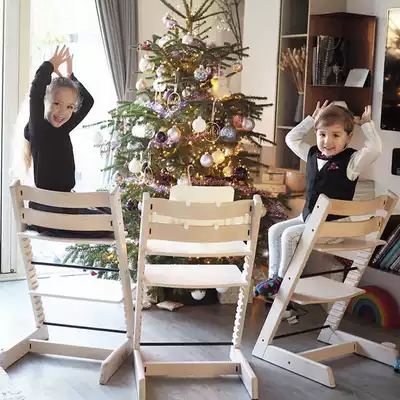 The ancestral version of Qiao Lin Tong growth chair children's dining chair baby solid wood high stool small baby seat home dining chair