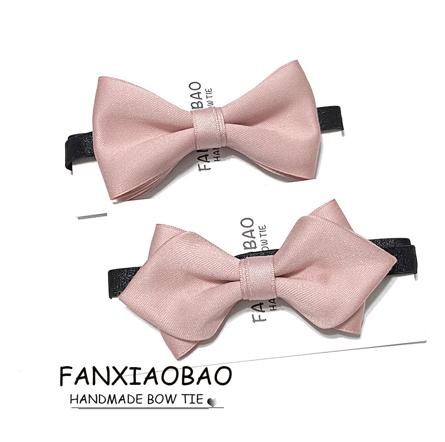 FXB handmade pink 100-day baby one-year-old baby collar flower boy children's shirt student wild bow tie