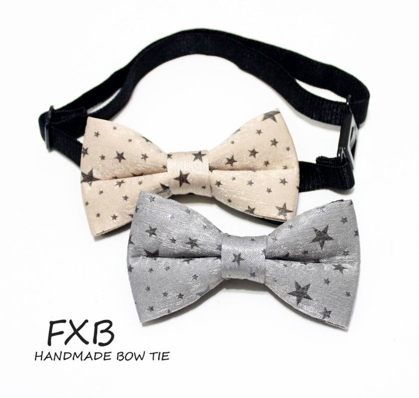 FXB handmade stars 100 days baby year old baby boy pin small bow tie Children bow tie