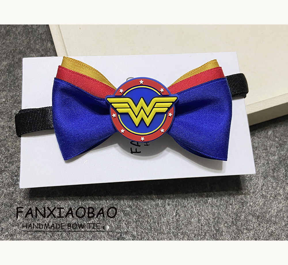 FXB handmade red, blue and yellow one-year-old baby personality safety pin baby boy boy tie children's bow tie