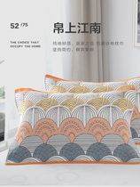 Pure cotton gauze pillow towel Cotton pair of high-grade simple Nordic Gauze Cotton single pillow towel couple