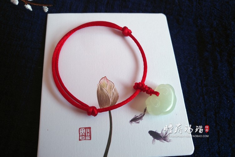 Tự nhiên Saitama Ruyi Moire Khóa nhỏ Dây đeo tay Nam và Nữ Khóa trẻ em Vòng đeo tay bện Mặt dây chuyền nhỏ Chuỗi xương đòn hoang dã vòng bạc nữ
