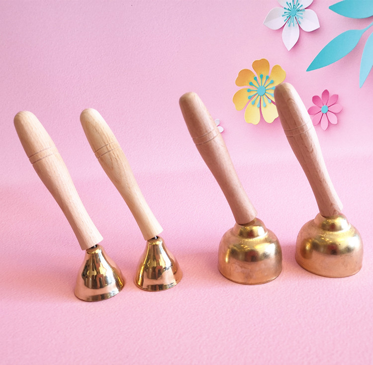 Olfe musical instrument wood touch bell bronze touch bell music teaching aids children's puzzle toy wooden handle touch bell