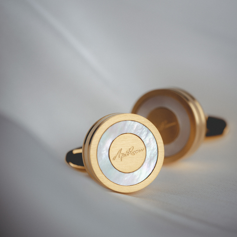 [Colorful] Cufflink French-Style Shell Inlaid Cufflinks for Men's Business Casual Shirts, Light Luxury Cuff Studs