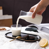 Nordic Ins Milk cup Master with lid Heat-resistant glass Scale measuring cup Breakfast cup Microwave heated water cup