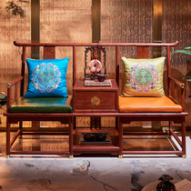 Red Wood Rohan Bed with three sets of Ming and Qing flowers Pears wood New Chinese solid wood imitation ancient furniture Hedgehog Purple Sandalwood